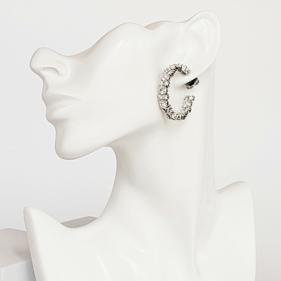 Kenneth Jay Lane Inside Out Statement Hoop Earrings - Picture 3 of 17